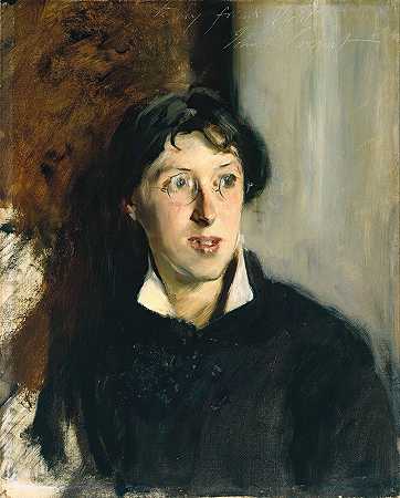 李天骐肖像（1856-1935）`Portrait of Vernon Lee (1856–1935) (1881) by John Singer Sargent