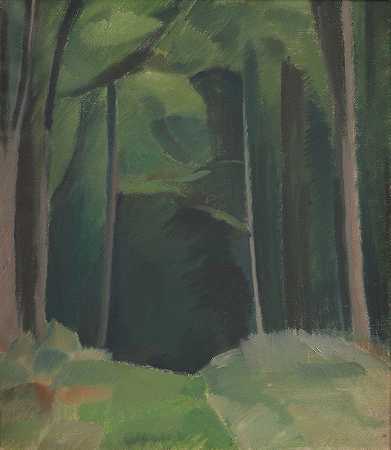 在树林里`Inside the Wood (1917) by Harald Giersing