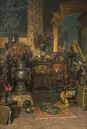室内工作室`Studio interior (1902) by Julius Victor Berger