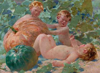 南瓜`Pumpkins (1908) by Zdzisław Jasiński