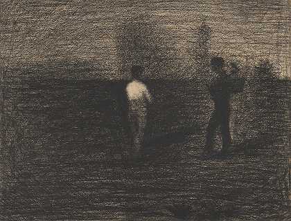 农民`Peasants (1881–84) by Georges Seurat