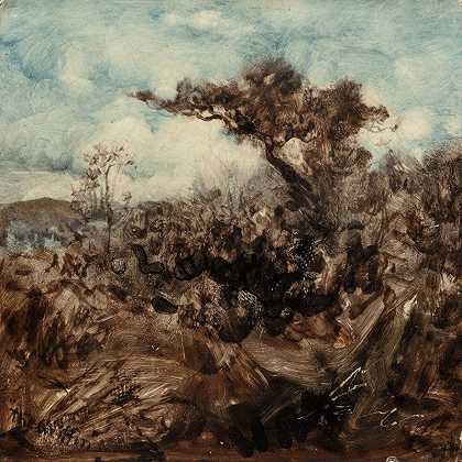 树影`Figure in Tree (1879) by Robert Swain Gifford