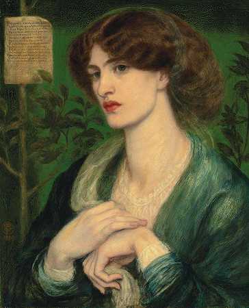 比阿特丽斯的问候`The Salutation Of Beatrice (1869) by Dante Gabriel Rossetti