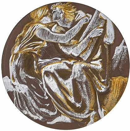俄耳甫斯和欧律狄兹重聚`Orpheus and Eurydice Reunited by Sir Edward Coley Burne-Jones