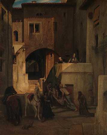 好心人`The Good Samaritan (1853) by Alexandre-Gabriel Decamps