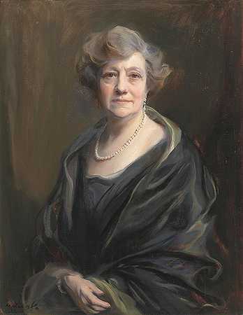 让·加曼尼·勃兰特肖像`Portrait of Jean Garmany Brandt (1928) by Philip Alexius de László
