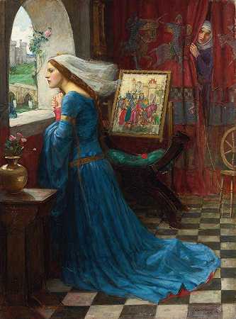 罗莎蒙德`Fair Rosamund by John William Waterhouse