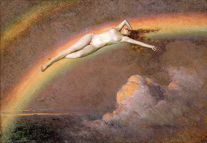 彩虹的精神`The Spirit of The Rainbow (1912 1919) by Henry Mosler