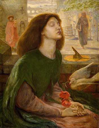 贝娅特丽克丝`Beatrix (1862) by Dante Gabriel Rossetti