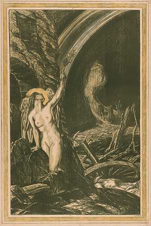 艺术的重生（格西涅德）`The Re birth of the arts (gesigneerd) (1875) by Charles Haslewood Shannon