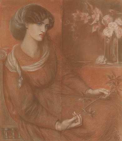 简·莫里斯学习玛丽安娜`Jane Morris; Study for ;Mariana (1868) by Dante Gabriel Rossetti