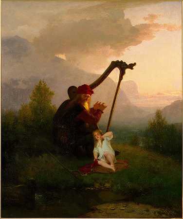 海默国王和阿斯洛格`King Heimer and Aslög (1856) by August Malmström