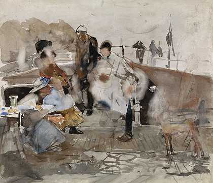 船上的同伴`Gezelschap op een boot (1867 1923) by George Hendrik Breitner