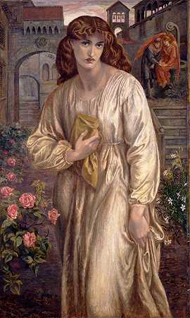 比阿特丽斯的问候`Salutation of Beatrice by Dante Gabriel Rossetti