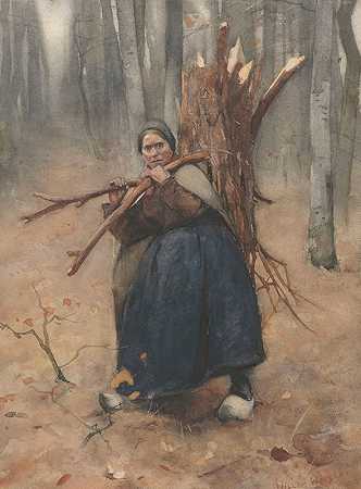 伍德代理经理`Houtsprokkelaarster (1870 1923) by Willem Witsen