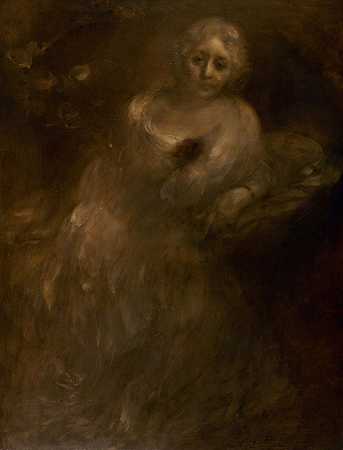 阿琳·梅纳德·多里安夫人肖像`Portrait de Madame Aline Ménard Dorian (1905) by Eugène Carriere