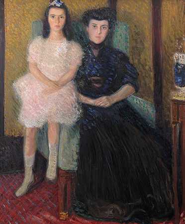 母女`Mutter und Tochter (1906) by Richard Gerstl