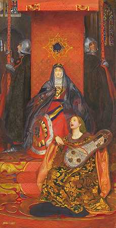 黑桃皇后`The Queen of Spades (1898) by Byam Shaw
