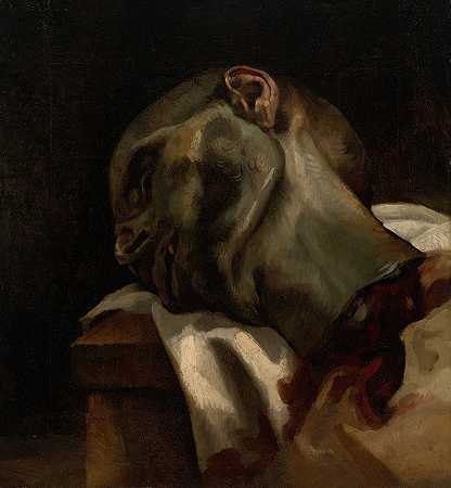 断头台上的人的头`Head of a Guillotined Man (1818 19) by Théodore Géricault