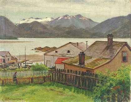 在旧区，西特卡，1900年`In The Old Quarter, Sitka, 1900 (1900) by Theodore J. Richardson