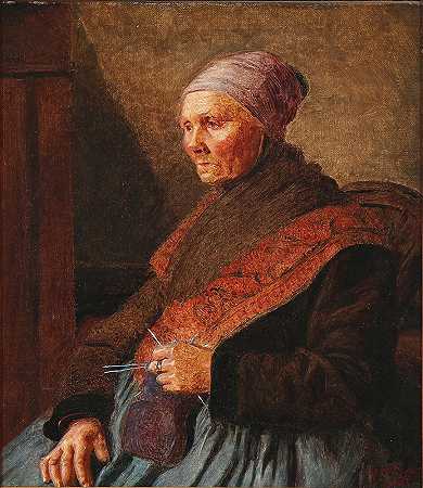 未婚妻`En Amagerkone (1867) by Kristian Zahrtmann