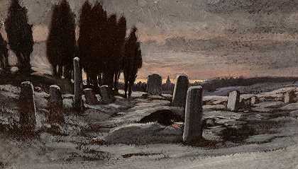 荒凉`Desolation (circa 1872) by Elihu Vedder