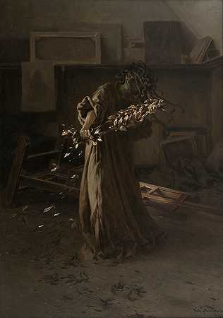 工作室里的幽灵——绝望`Phantoms in the Studio – Despair (1883 1885) by Piotr Stachiewicz