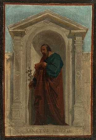 圣约瑟夫`Saint Joseph (1840) by Nicolas Auguste Hesse