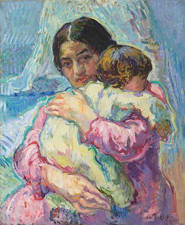 母性`Maternité (1902) by Nikolai Alexandrovich Tarkhov