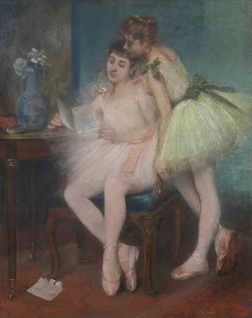 信`La Lettre (1890) by Pierre Carrier-Belleuse