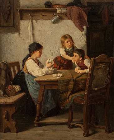 恶作剧`The Mischief (1873) by Carl Robiczek