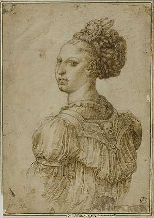 理想的女性半身像`Ideal Bust of a Woman by Bartolomeo Passarotti