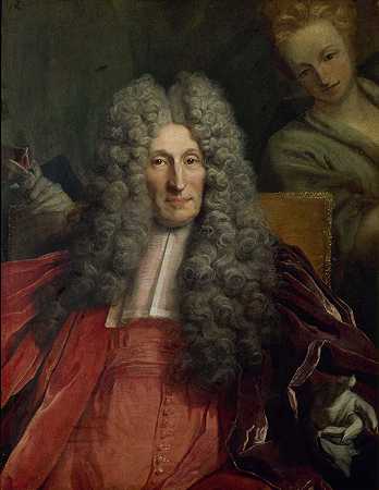 查尔斯·鲍彻肖像奥赛，1700-1708年商人元帅`Portrait de Charles Boucher dOrsay, prévôt des marchands de 1700 à 1708 (1702) by Nicolas de Largillière