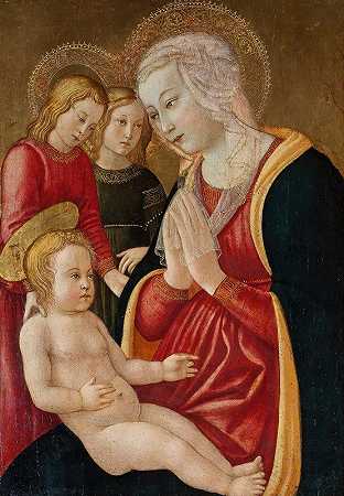 圣母子`Madonna and Child by Master of the Nativity of Castello
