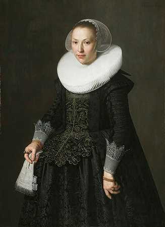 一位女士的肖像`Portrait of a Lady (1633) by Nicolaes Eliasz. Pickenoy