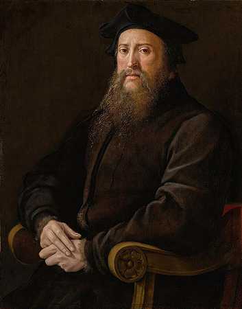绅士肖像`Portrait Of A Gentleman by Girolamo Mazzola Bedoli