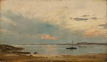 晚上好，阿里斯霍尔曼`Aften, Arisholmen (1874) by Amaldus Nielsen