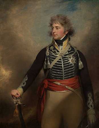 乔治四世（1762-1830），威尔士亲王`George IV (1762–1830), When Prince of Wales by Sir William Beechey