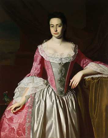 尤妮丝·丹尼·伯尔`Eunice Dennie Burr (1758–60) by John Singleton Copley