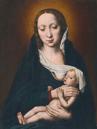 女子和孩子`Virgin And Child by Ambrosius Benson