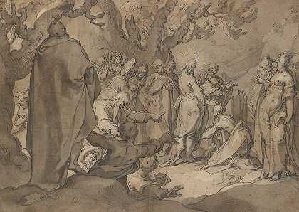 基督与迦南妇女`Christ and the Canaanite Women (16th century) by Abraham Bloemaert