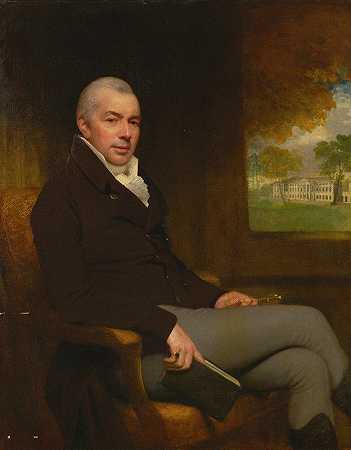 绅士肖像`Portrait Of A Gentleman by Thomas Phillips