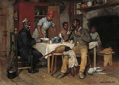 田园之旅`A Pastoral Visit (1881) by Richard Norris Brooke
