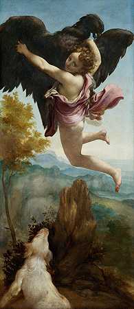 木卫三的绑架`The Abduction of Ganymede (1520 ~ 1540) by Correggio