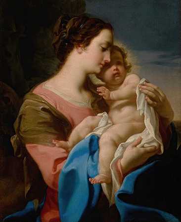 圣母与孩子`The Madonna And Child by Corrado Giaquinto