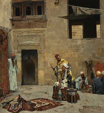 地毯商`The Carpet Merchants (1889) by Charles Wilda