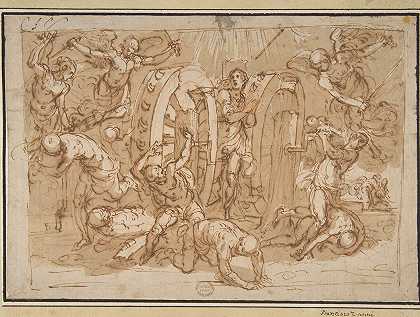 亚历山大圣凯瑟琳的殉难`The Martyrdom of St. Catherine of Alexandria (1548–1612) by Bernardino Poccetti