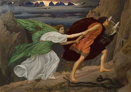 俄耳甫斯和欧律狄斯`Orpheus and Eurydice (1862) by Edward John Poynter