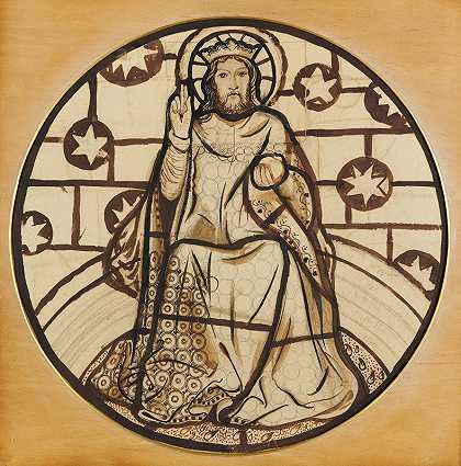 基督圣像`Christ in Majesty by Sir Edward Coley Burne-Jones