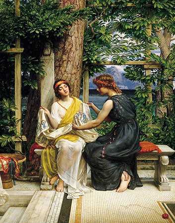 海伦娜和赫米娅`Helena and Hermia (1901) by Edward John Poynter